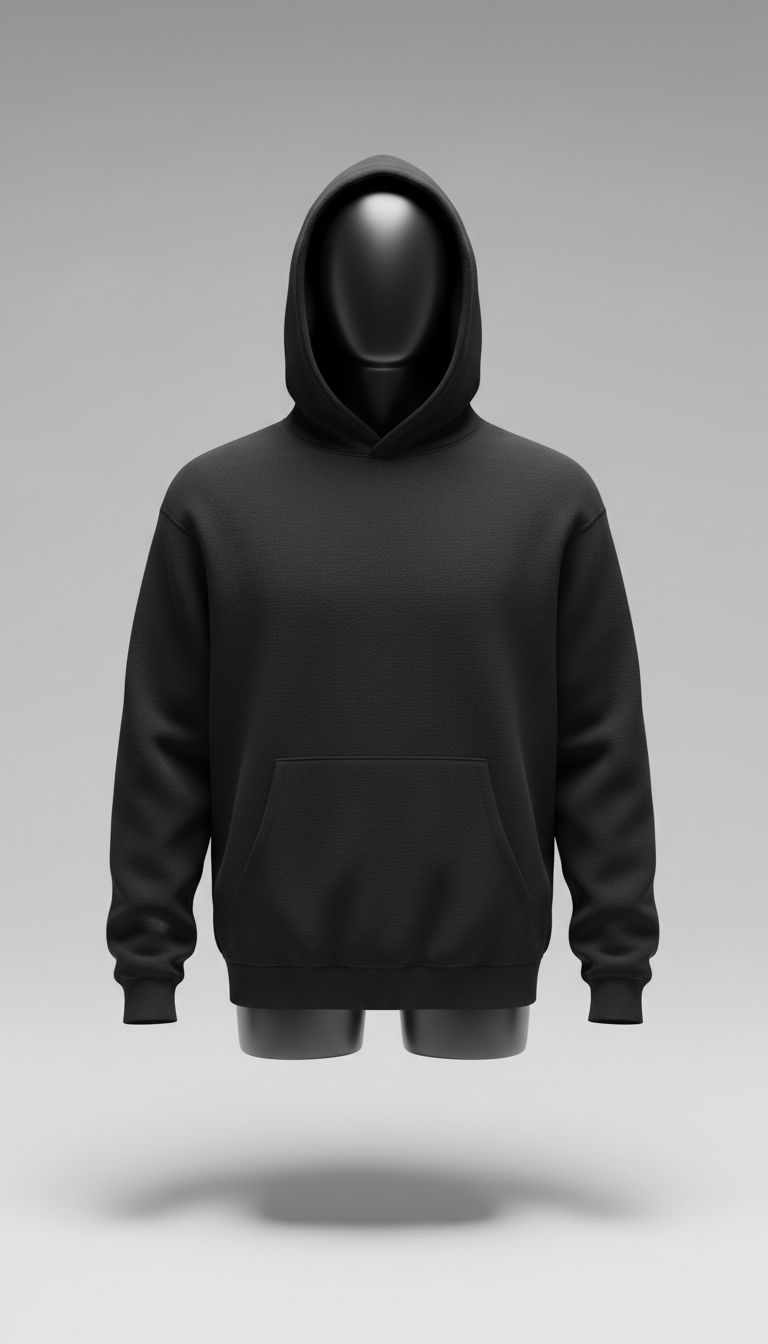 Matte Black Heavyweight Hoodie