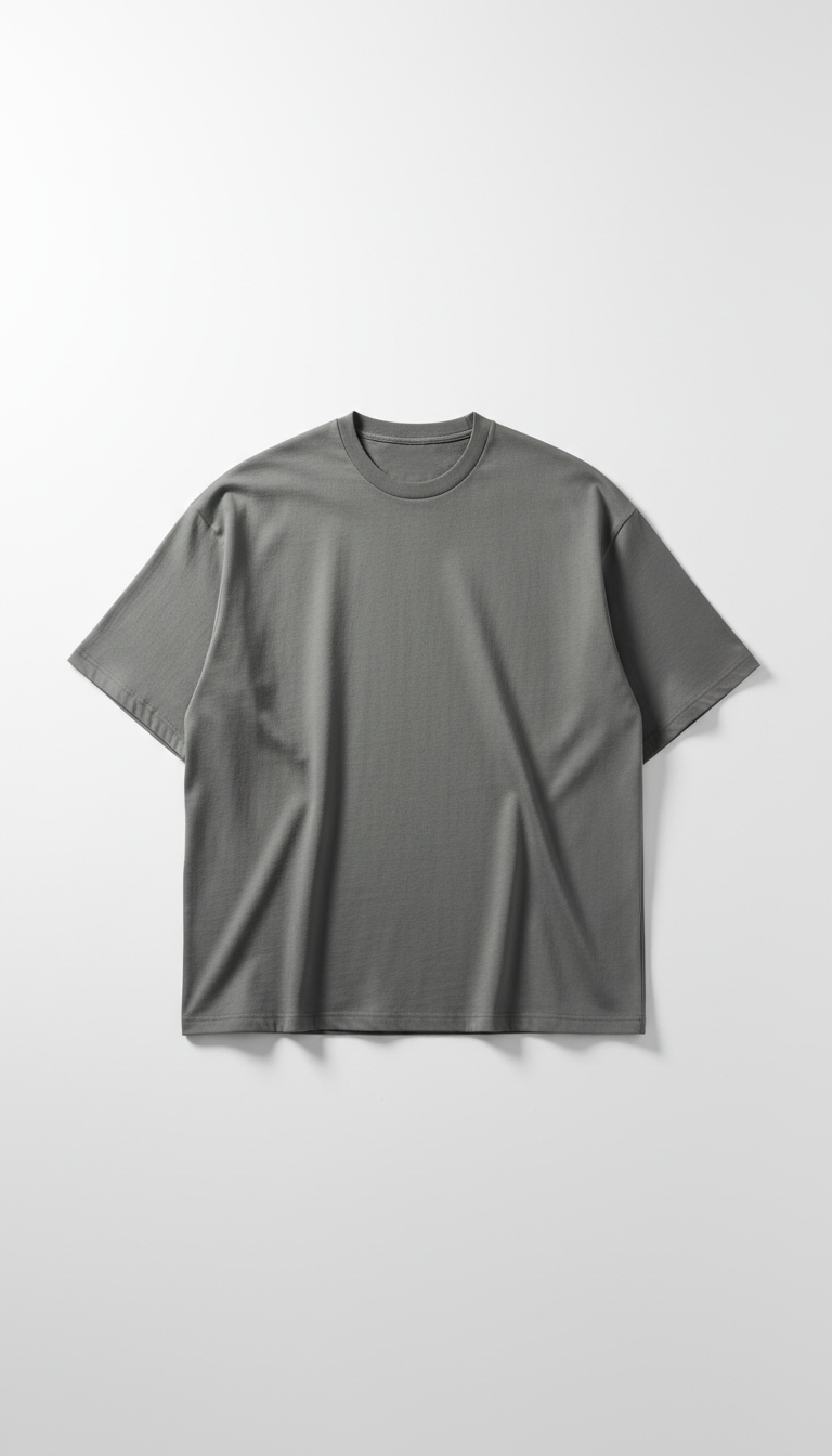 Gunmetal Grey Oversized Tee